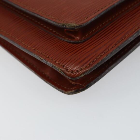 LOUIS VUITTON Epi Monceau 28 Hand Bag Brown M52123 LV Auth...